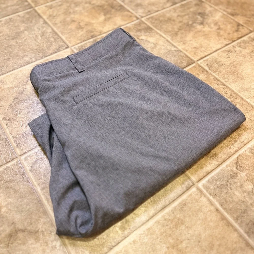 Ben Hogan Mens 44 Heather Grey Performance Golf Shorts Stretch Flat Front WT4414